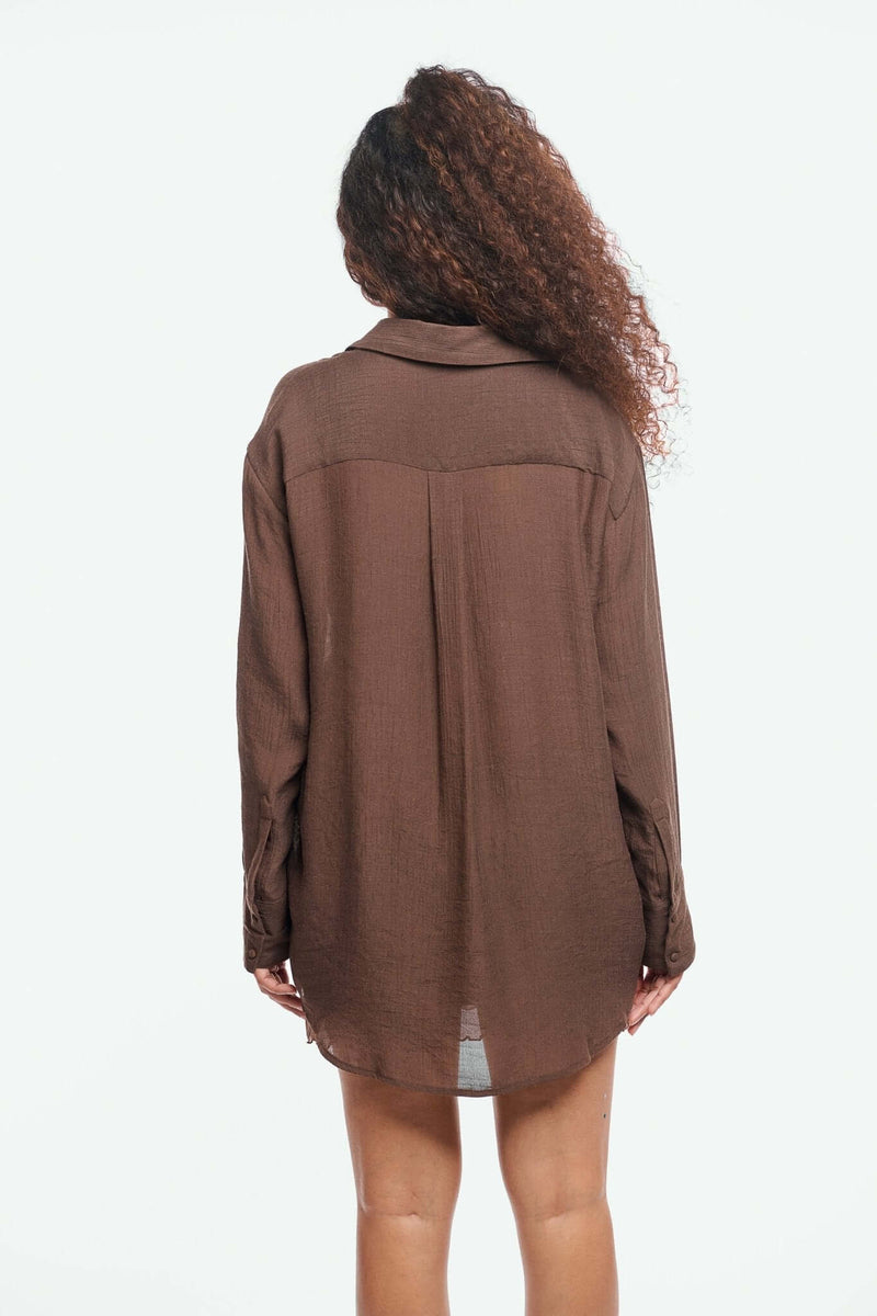 Oversized Shirt with Emb Buttons - Shopbiaa